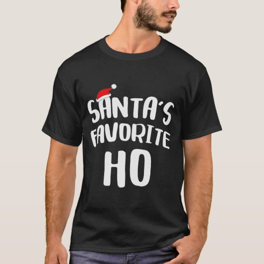 サンタの愛するホー ロングスリーブTシャツ 面白いクリスマス Tシャツ (正面)