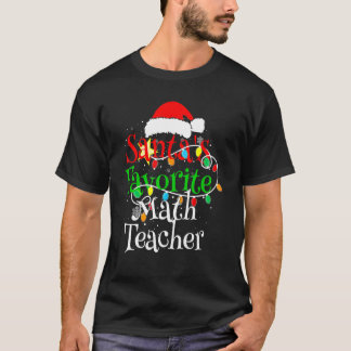 サンタの愛する数学教師 クリスマス サンタ帽子 Tシャツ