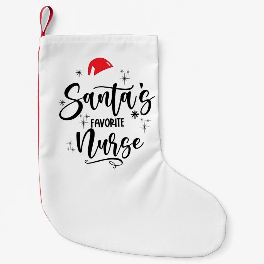 サンタの愛する看護師 クリスマス スモールクリスマスストッキング (正面)