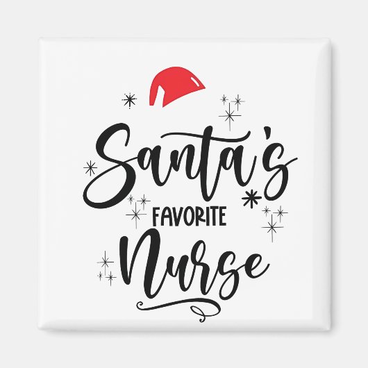 サンタの愛する看護師 クリスマス マグネット (正面)