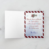 サンタの愛国心が強いクリスマス シーズンカード (内部)