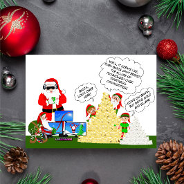 サンタの技術強迫観念：商品が逆立ちする カード