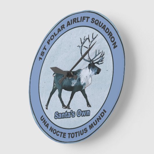 サンタの抑制される第1北極の空輸の艦隊- ラージ壁時計 (傾斜)