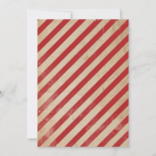 サンタの招待でクリスマスの朝食かわいい 招待状 (裏面)