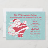 サンタの挨拶のクリスマスのパーティの招待状 招待状 (正面)