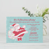 サンタの挨拶のクリスマスのパーティの招待状 招待状 (スタンド正面)