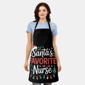 サンタの推しナース クリスマス リスニングステッキ Xmas エプロン (着用した状態)