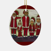 サンタの整列 セラミックオーナメント (右)