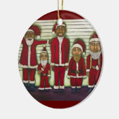 サンタの整列 セラミックオーナメント (左)