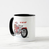 サンタの新しいそりのクリスマスのマグ マグカップ (正面左)