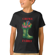 サンタの新しいブーツTシャツをカスタマイズ