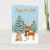 サンタの新そり刺フェイクしゅうメリークリスマス カード (裏面)