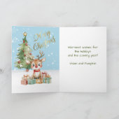 サンタの新そり刺フェイクしゅうメリークリスマス カード (内部)