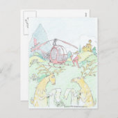 サンタの新ルドルフ。 シーズンポストカード (正面/裏面)