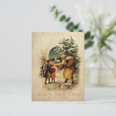 サンタの旧式の郵便はがき シーズンポストカード (スタンド正面)