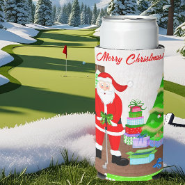 サンタの早めのプレゼント - ホールインワンクリスマス スリム缶クーラー