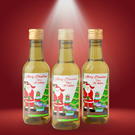 サンタの早めのプレゼント - ホールインワンクリスマス ワインラベル