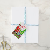 サンタの早期プレゼント - ホールインワン・クリスマス ギフトタグ (より糸付き)