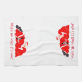 サンタの時にクリスマスのキッチンタオル私を起こす キッチンタオル (横)
