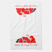 サンタの時にクリスマスのキッチンタオル私を起こす キッチンタオル (縦)