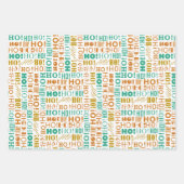 サンタの暖かいホー!ホー!ホー!クリスマスの挨拶 ラッピングペーパーシート (正面2)