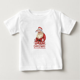 サンタの最も小さいヘルパー：クリスマスティー乳児» ベビーTシャツ