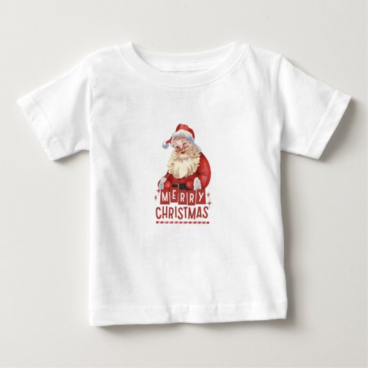 サンタの最も小さいヘルパー：クリスマスティー乳児» ベビーTシャツ (正面)