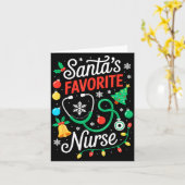 サンタの最も愛するナースシャツ メンズ レディース おもしろ クリス カード (黄色い花)