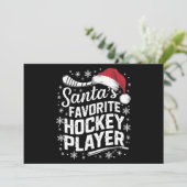 サンタの最も愛するホッケー選手のパジャマクリスマス シーズンカード (スタンド正面)