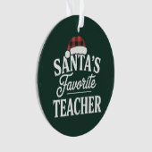 サンタの最も愛する教師クリスマス授業生徒たち オーナメント (正面)