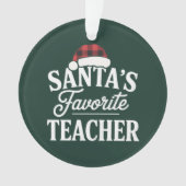 サンタの最も愛する教師クリスマス授業生徒たち オーナメント (正面)