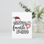 サンタの最も愛する看護師、感謝のクリスマスシーズン ポストカード (スタンド正面)