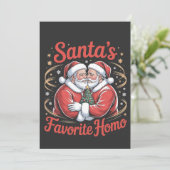 サンタの最も愛するLGBTプライド ゲイクリスマス シーズンカード (スタンド正面)