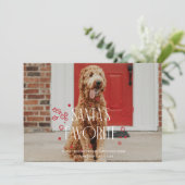 サンタの最も愛らしいペットの写真のホリデーカード 招待状 (スタンド正面)