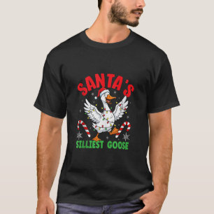 サンタの最も馬鹿なガチョウ メリークリスマス シリーガチョウ Tシャツ