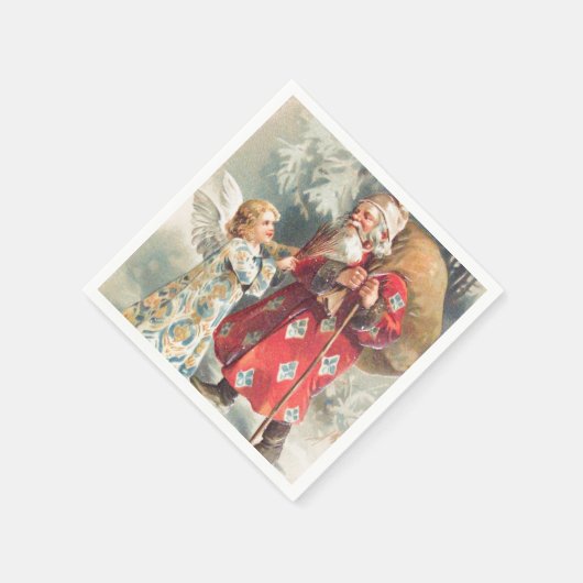 サンタの最高のクリスマスの願い スタンダードカクテルナプキン (角)