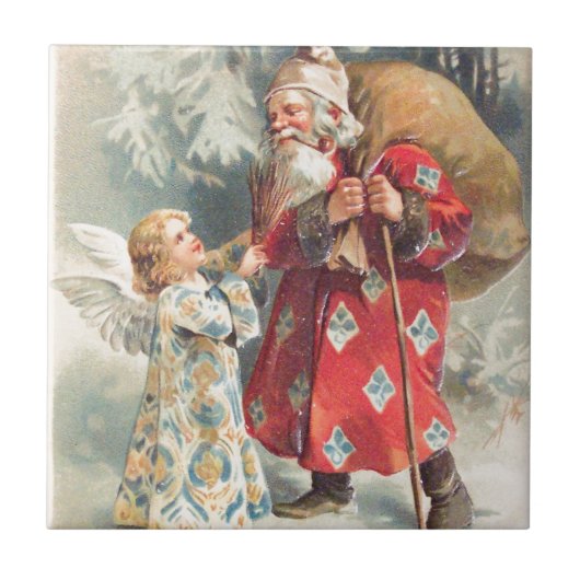サンタの最高のクリスマスの願い タイル (正面)