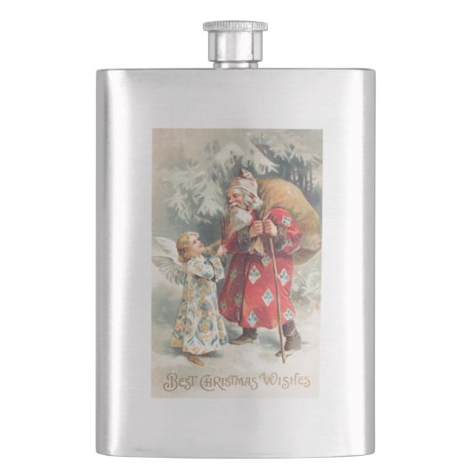 サンタの最高のクリスマスの願い フラスク (正面)