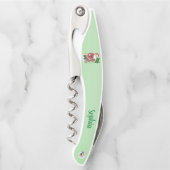 サンタの木の動物メリークリスマスグリーン ソムリエナイフ (正面)