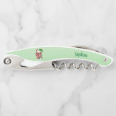 サンタの木の動物メリークリスマスグリーン ソムリエナイフ (正面)