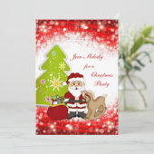 サンタの木はクリスマスのパーティの招待状をからかいます 招待状 (スタンド正面)