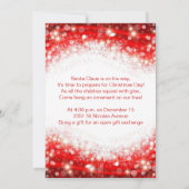 サンタの木はクリスマスのパーティの招待状をからかいます 招待状 (裏面)