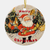 サンタの木 – クリスマス セラミックオーナメント (正面)