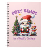 サンタの本のようなクリスマスコージー読 ノートブック (正面)
