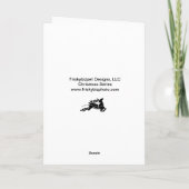 サンタの本のSphynxの子ネコの一見 シーズンカード (裏面)