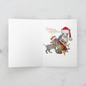 サンタの本のSphynxの子ネコの一見 シーズンカード (内部)