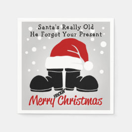サンタの本当に古い – 彼の紙忘れのナプキン スタンダードカクテルナプキン