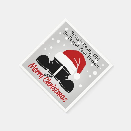 サンタの本当に古い – 彼の紙忘れのナプキン スタンダードカクテルナプキン (角)
