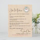 サンタの机からの手紙パーソナライズされた シーズンカード (スタンド正面)