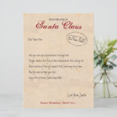 サンタの机からの手紙パーソナライズされた 招待状 (スタンド正面)